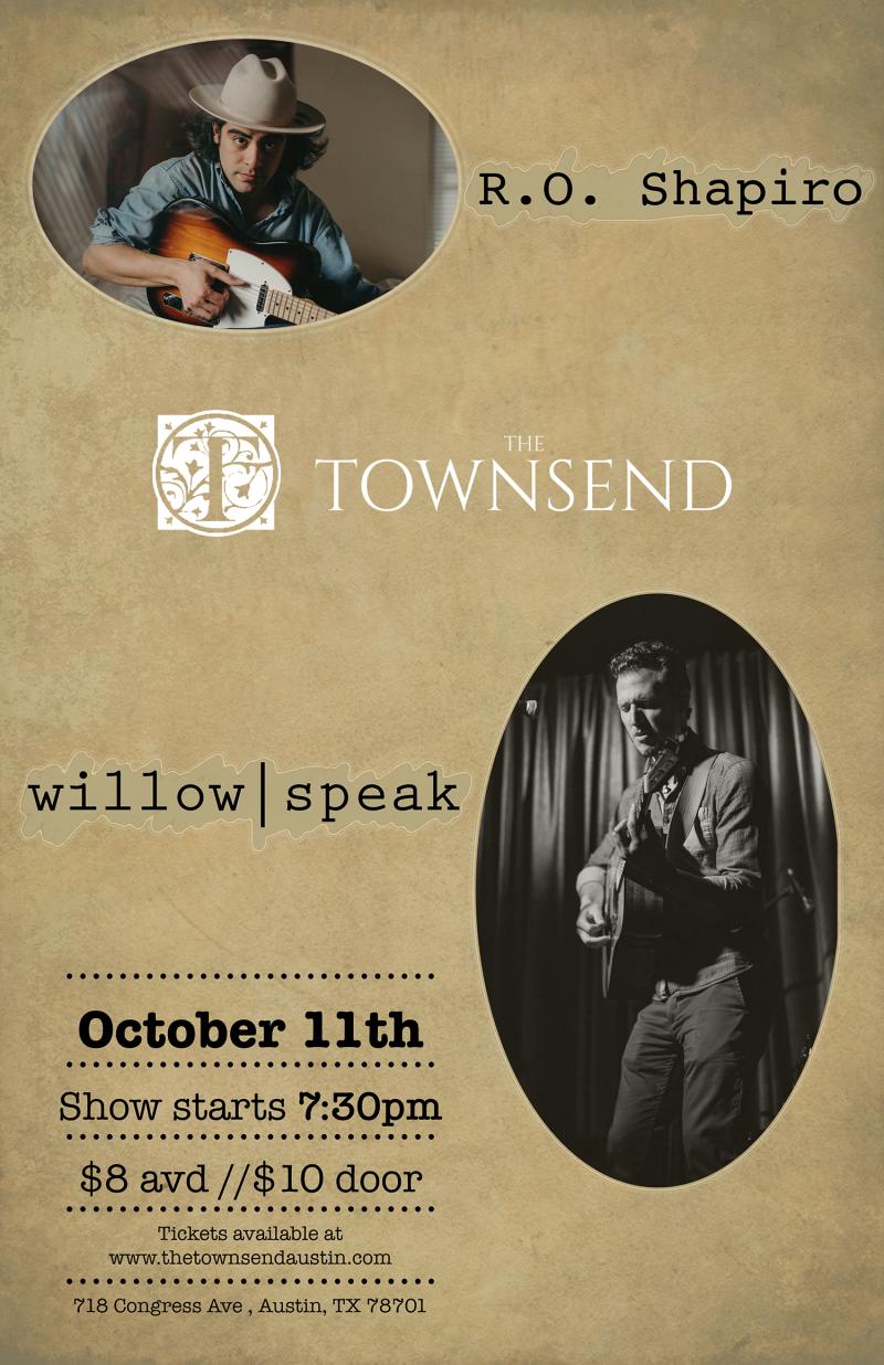 An evening with Willow|speak & R.O. Shapiro