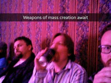 Waiting to go on somewhere